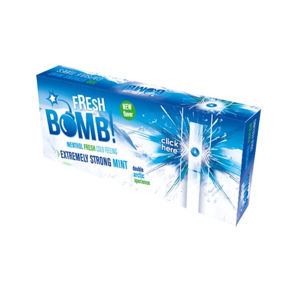 Tubes à cigarettes Fresh Bomb Arctic Strong Mint Regular 8 mm – lot de 100 tubes