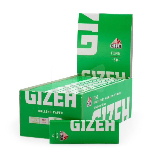 master-190 Papier à rouler Gizeh Fine Green Extra Slim – lot de 50 carnets