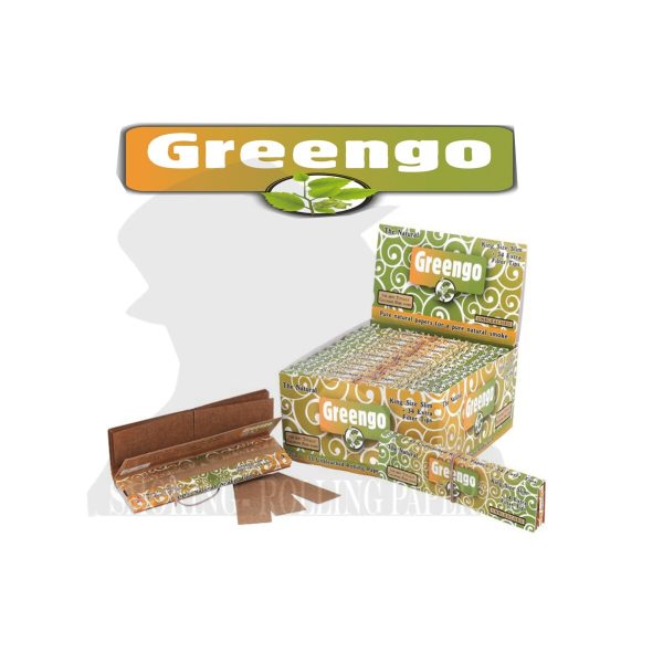 master-204 Greengo Green King Size Slim Zigarettenpapier mit Filtertips – Packung mit 24 Heftchen