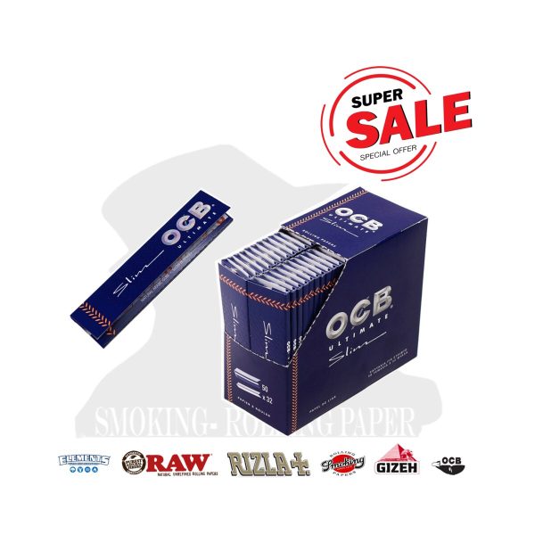 master-228 OCB Ultimate King Size Slim Zigarettenpapier – Packung mit 50 Heftchen