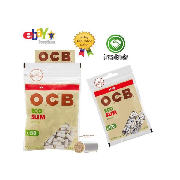 Filtres OCB ECO Slim 6 mm biodégradables – 20 sachets de 120 filtres