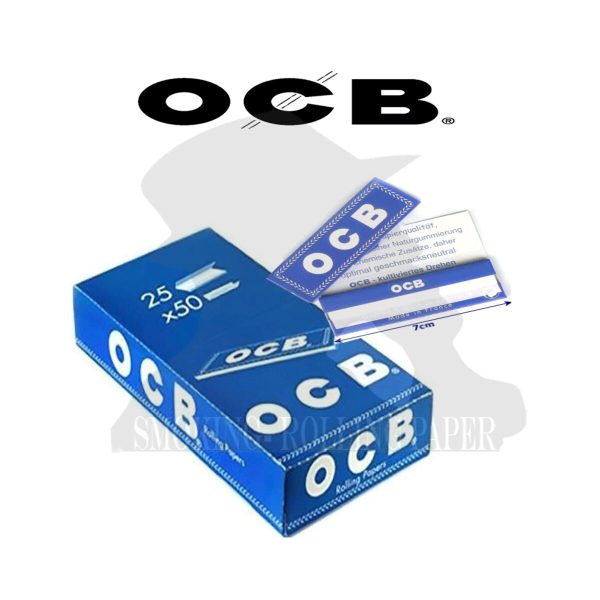 OCB Blue Regular Zigarettenpapier – Packung mit 25 Heftchen
