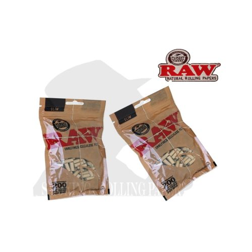 Φιλτράκια RAW Slim 6 mm από καθαρή κυτταρίνη – 10 σακουλάκια των 200 φίλτρων