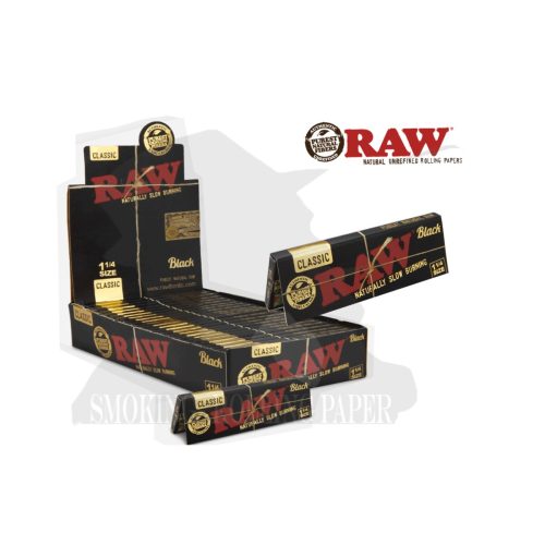 Χαρτάκια στριφτού RAW Classic Black Medium 1¼ – συσκευασία με 24 πακετάκια