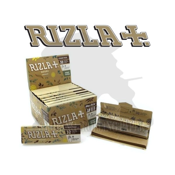 master-302 Papier à rouler Rizla Natura King Size Slim avec filtres – lot de 32 carnets