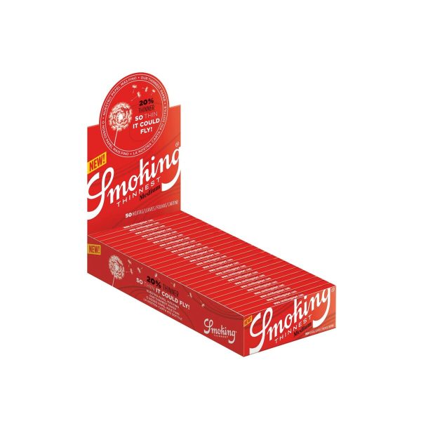 Χαρτάκια στριφτού Smoking Thinnest Medium 1¼ – συσκευασία με 50 πακετάκια