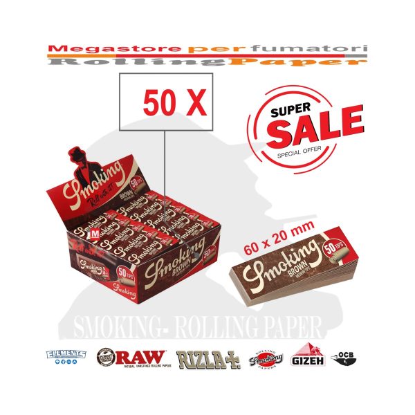 master-32 Filtres en carton Smoking Brown Slim non blanchis – 50 carnets