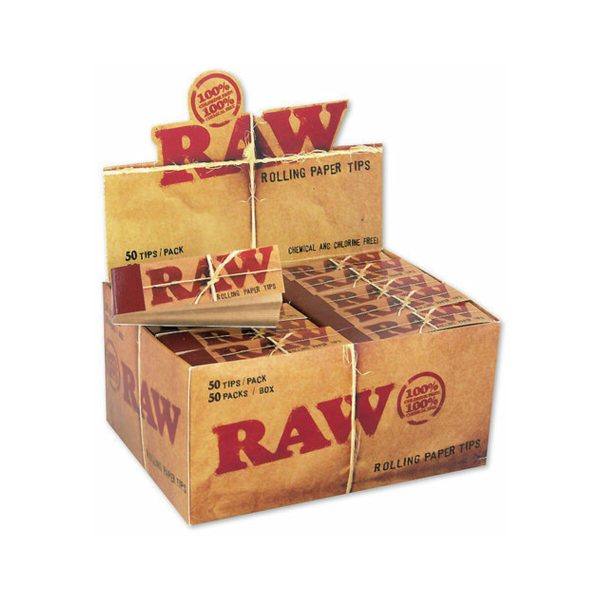 RAW Original Slim Unperforated Cardboard Filter Tips – 50 Booklets
