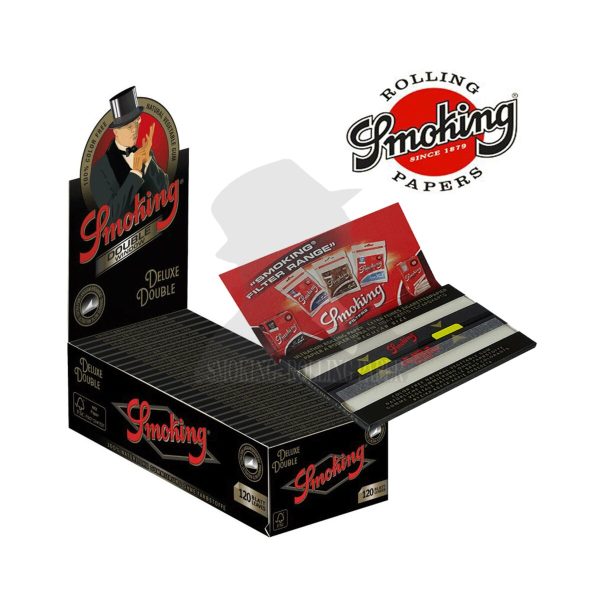 master-340 Papier à rouler Smoking Deluxe Double Regular 69 × 37 mm – 25 carnets de 120 feuilles