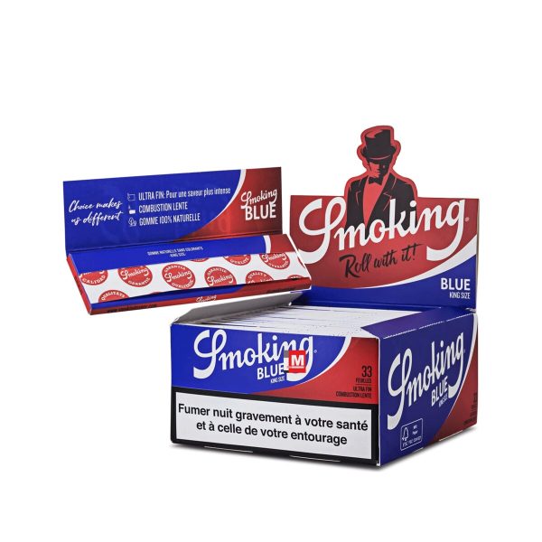master-351 Smoking Blue King Size Slim Zigarettenpapier – Packung mit 50 Heftchen