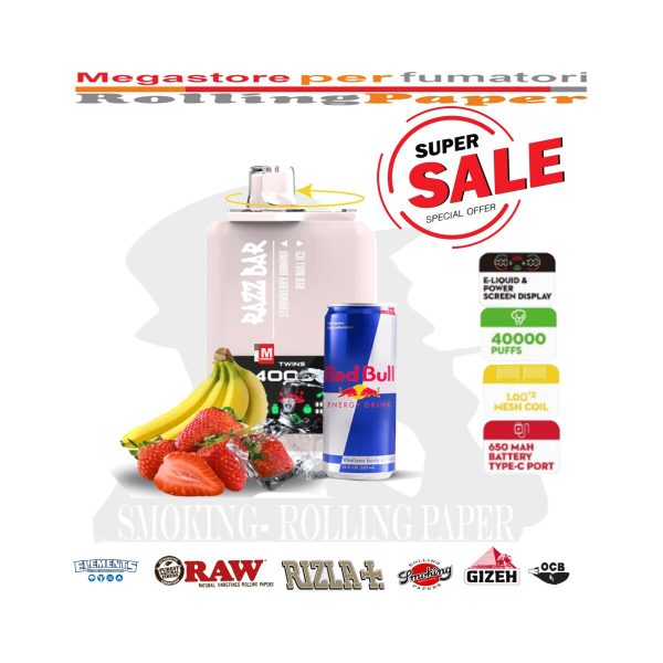 master-377 Razz Bar 40K – 40.000 bouffées – Fraise Banane / Red Bull Ice