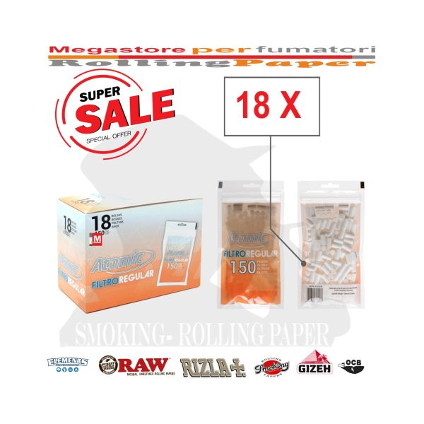 Atomic Regular 8 mm Zigarettenfilter – 150 Filter