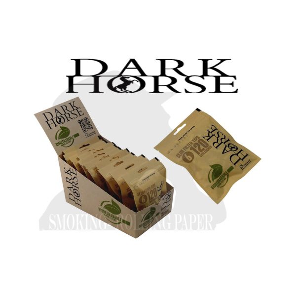 master-50 Dark Horse Slim 6 mm Bio-Zigarettenfilter, ungebleicht und biologisch abbaubar – 10 Beutel à 120 Filter
