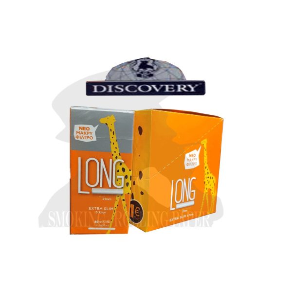 Discovery Slim Pocket 5,7 mm Zigarettenfilter extra lang – 10 Packungen à 80 Filter