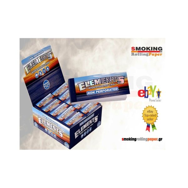 Elements Wide King Size unperforierte Filtertips aus Karton – 50 Tip-Heftchen
